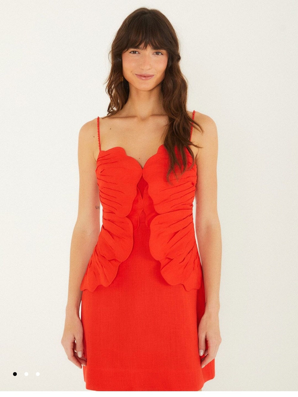NWT FARM Rio Red Flower Mini Dress